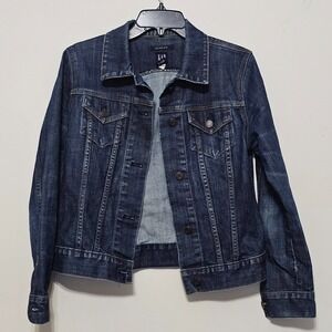 Gap Women's Jeans Jacket M Blue Stretch 0578